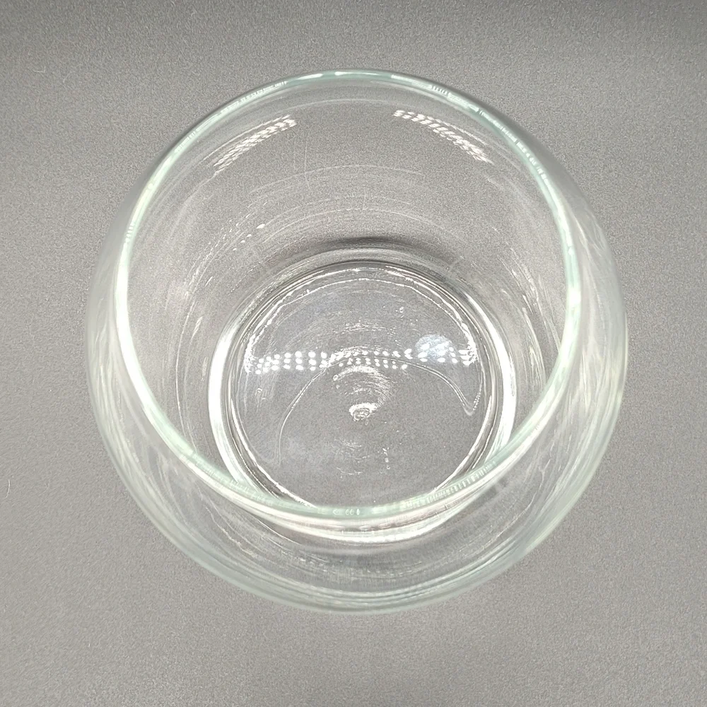 Clear Glass Footed Bubble Bowl/Vase​​​
